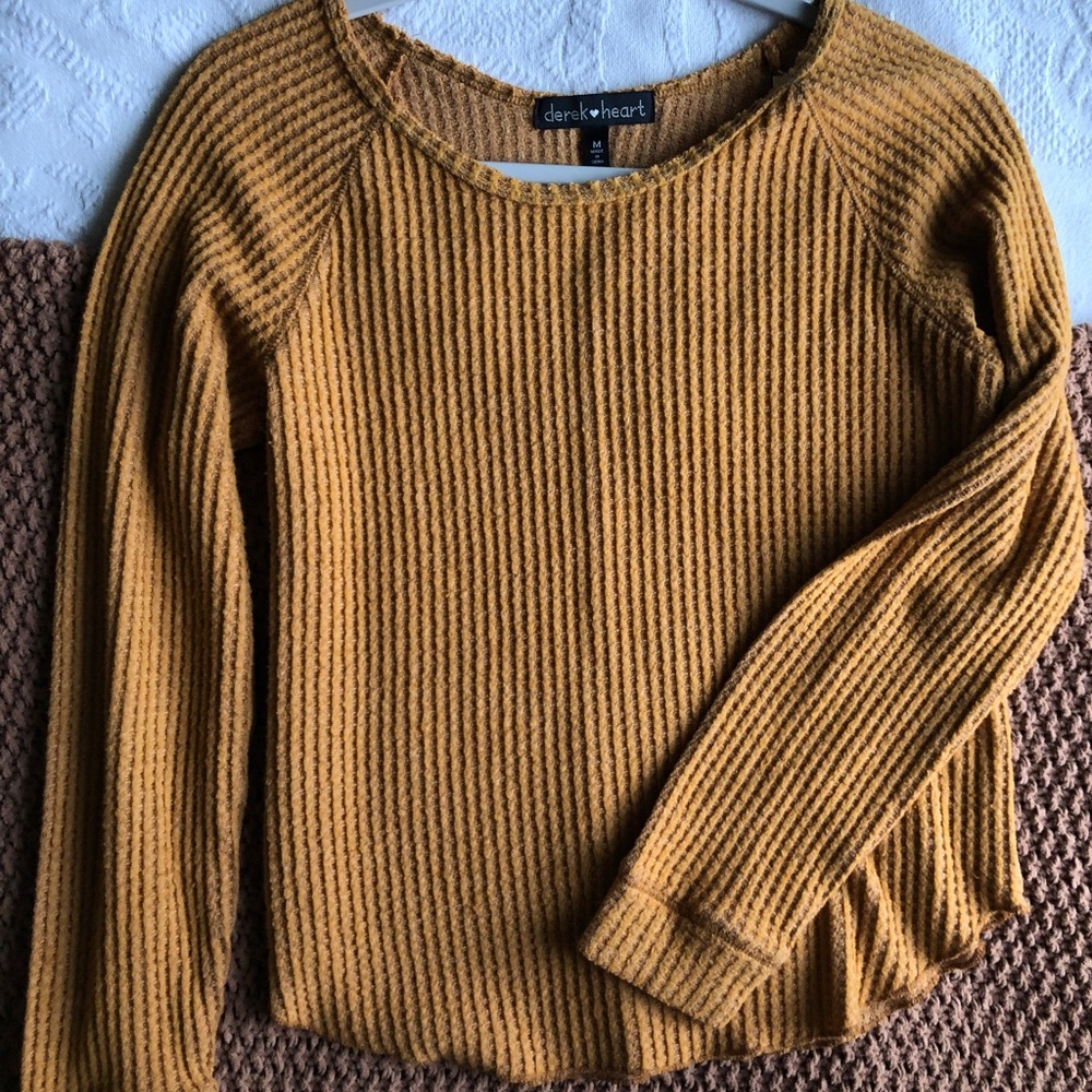Waffle knit long sleeve for fall